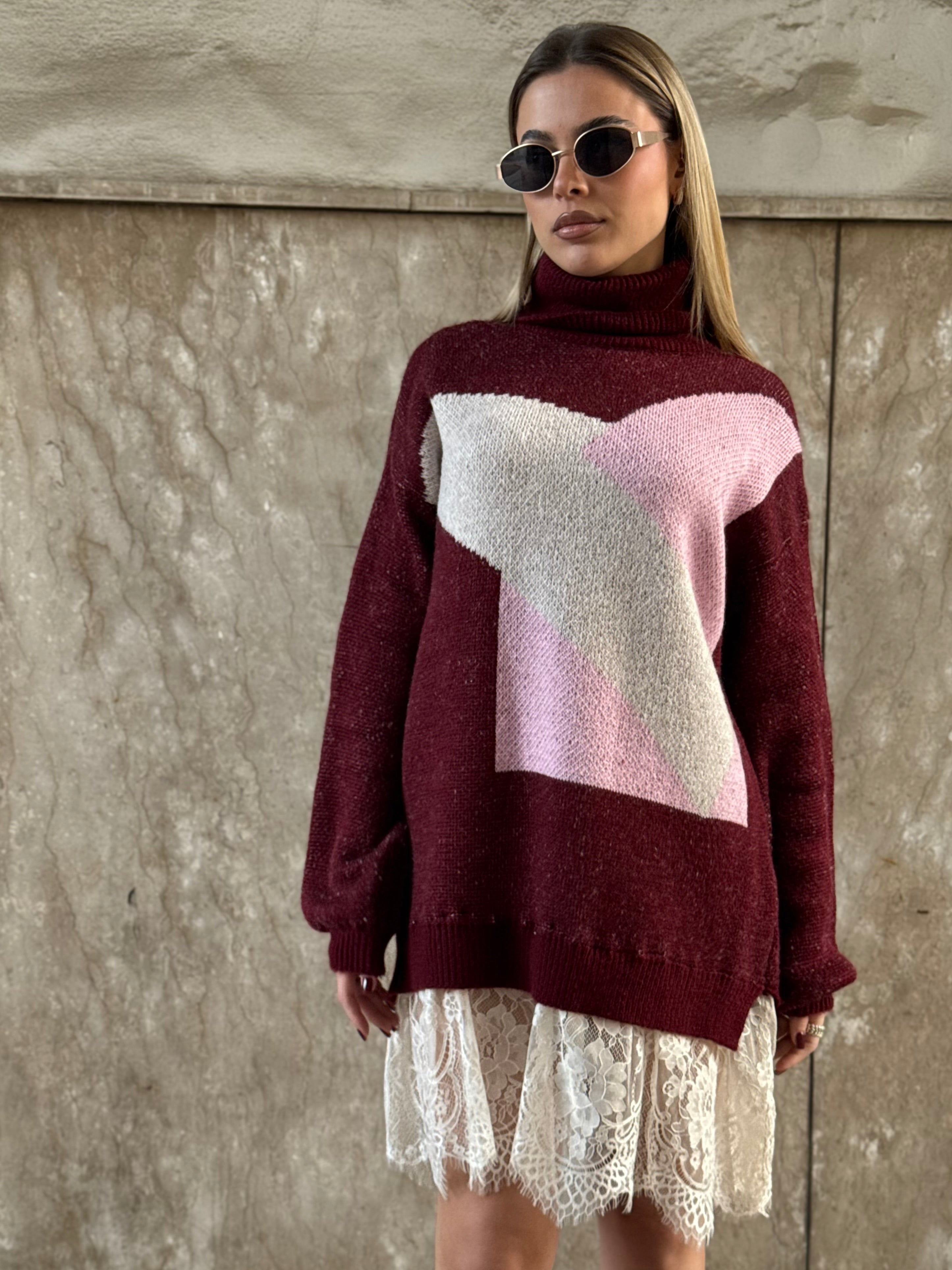 Abito Camilla Bordeaux