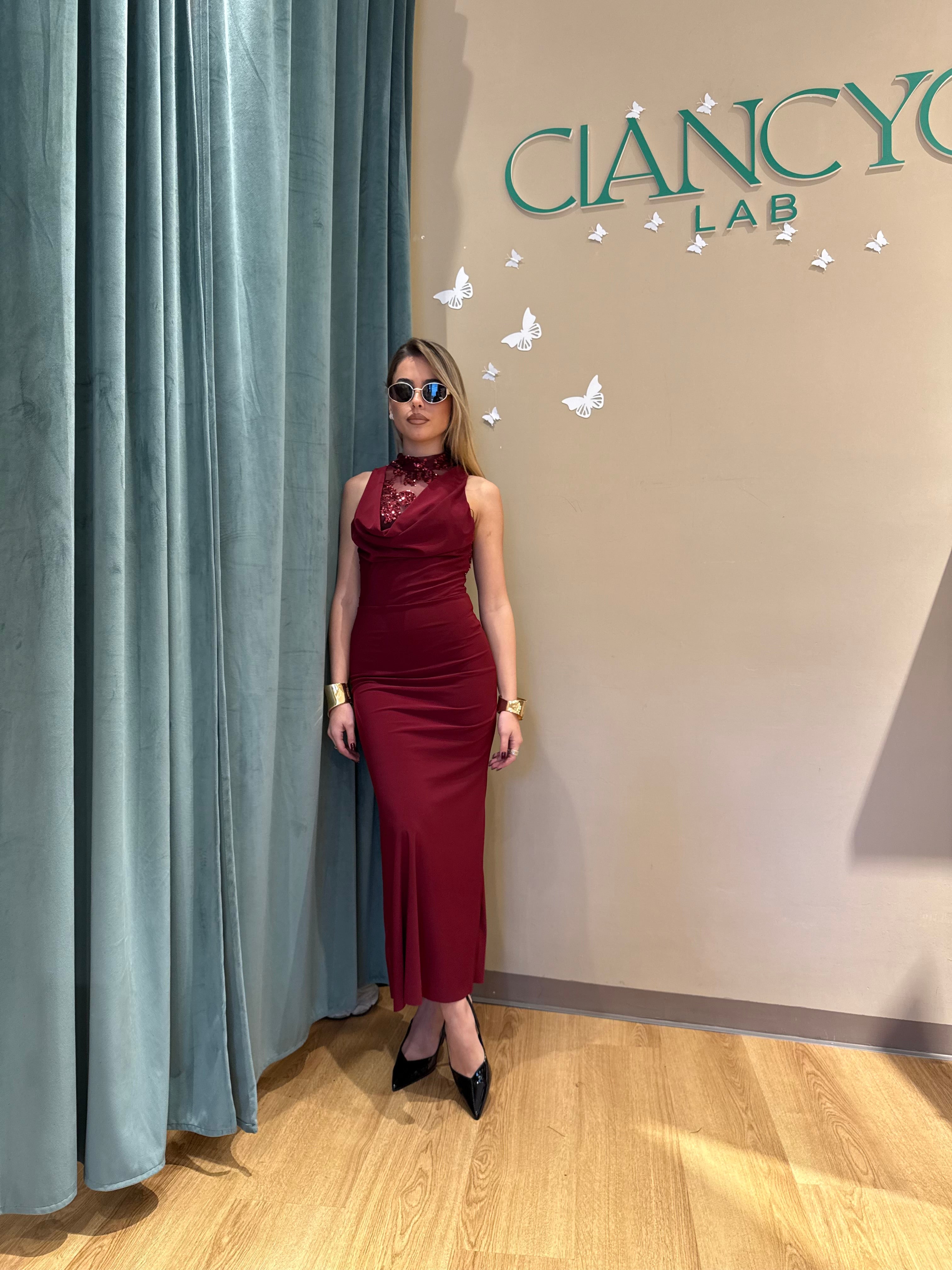 Abito Sophie Bordeaux