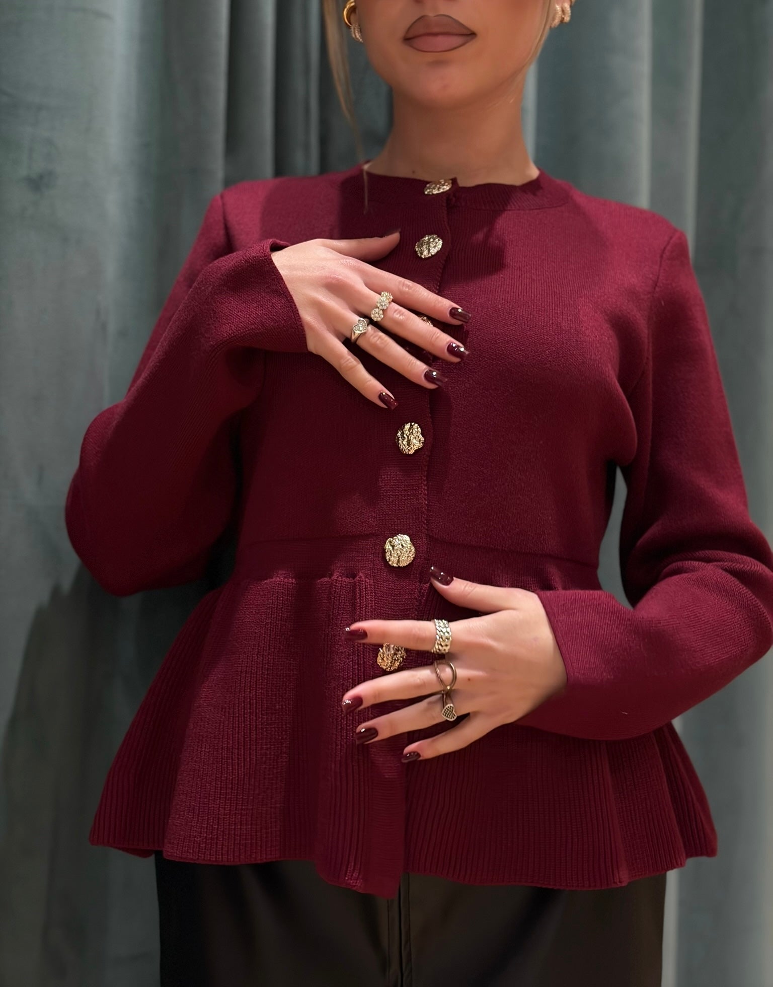 Cardigan Luisa Bordeaux