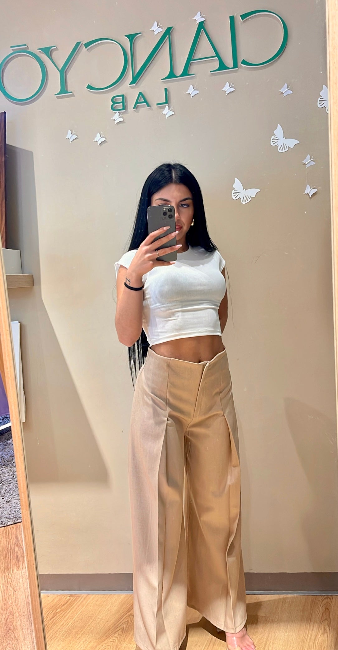 Pantalone Beige Palazzo