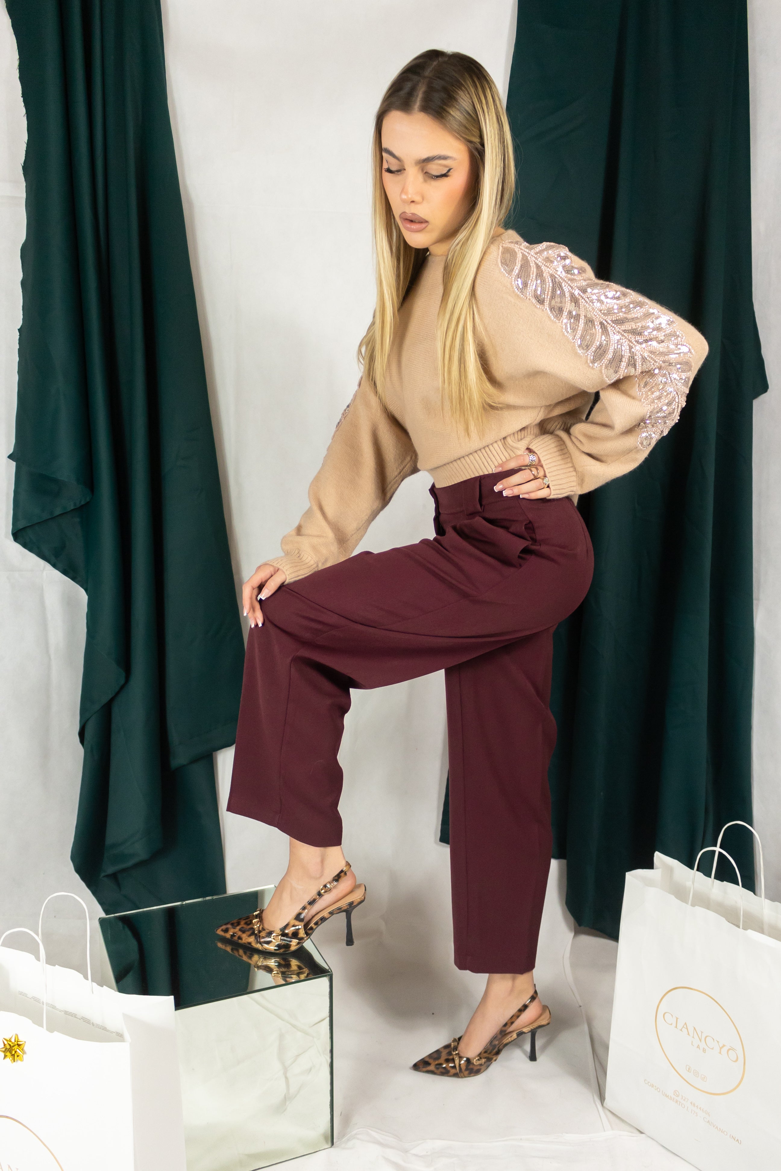 Pantalone Taylor Burgundy