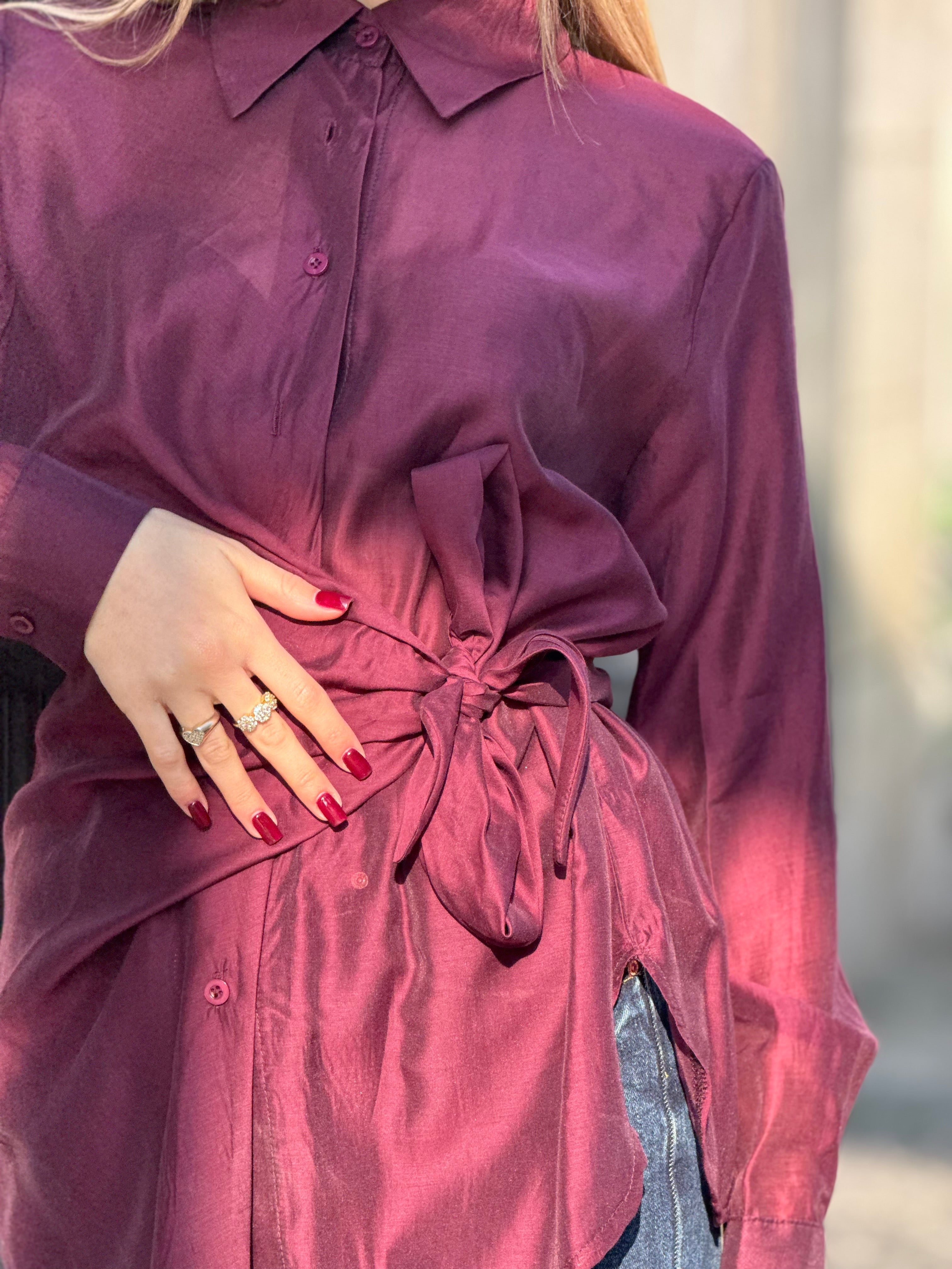 Camicia Luisa Bordeaux