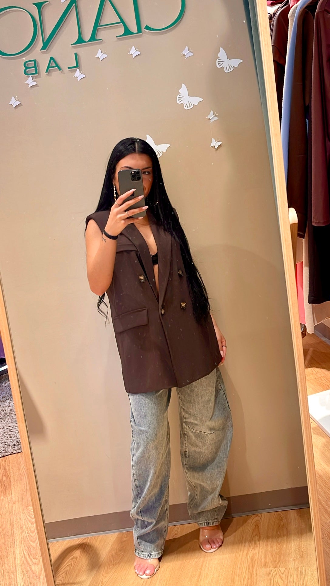 Gilet Margot Marrone Oversize