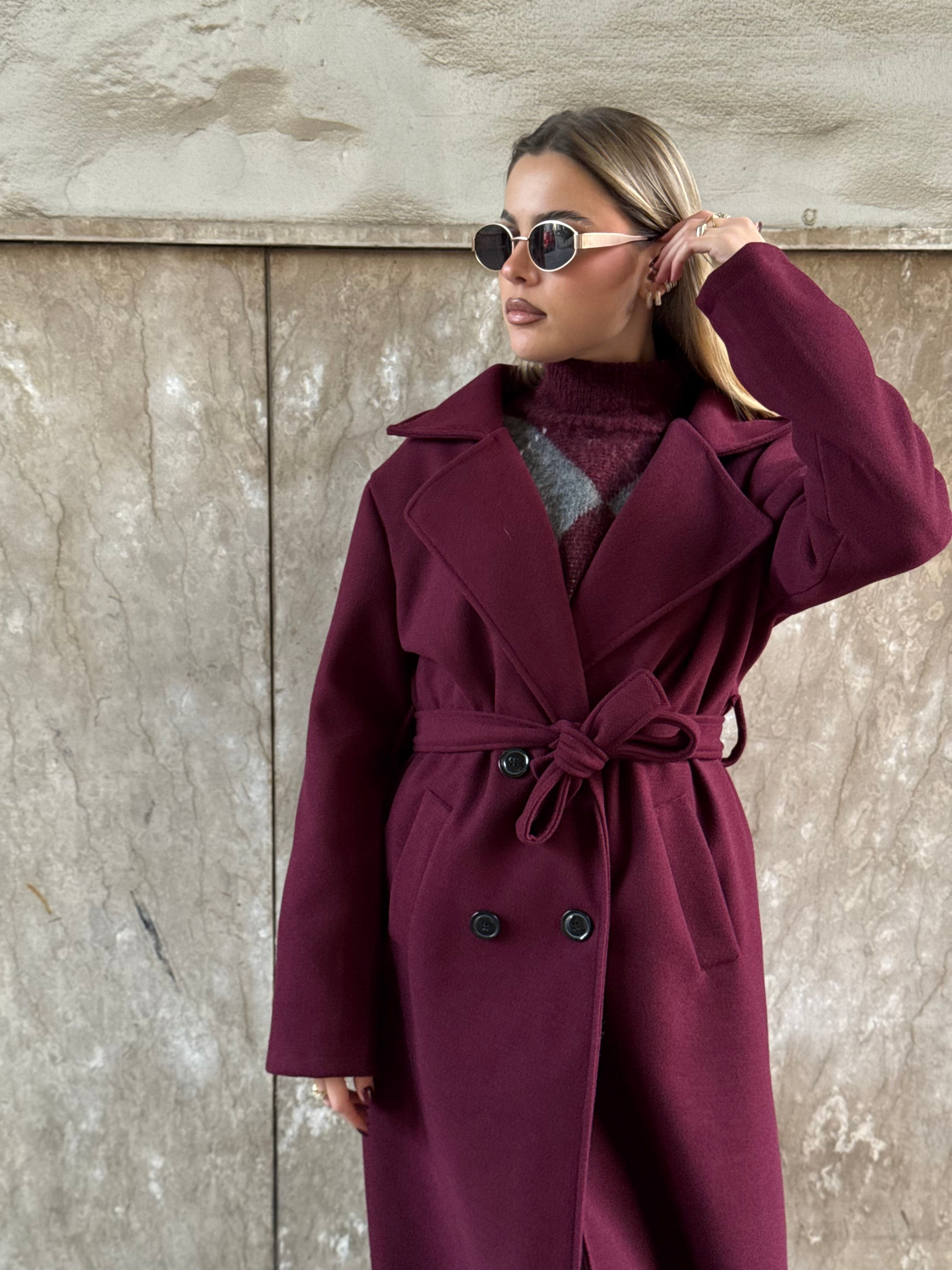 Cappotto Cristal Bordeaux