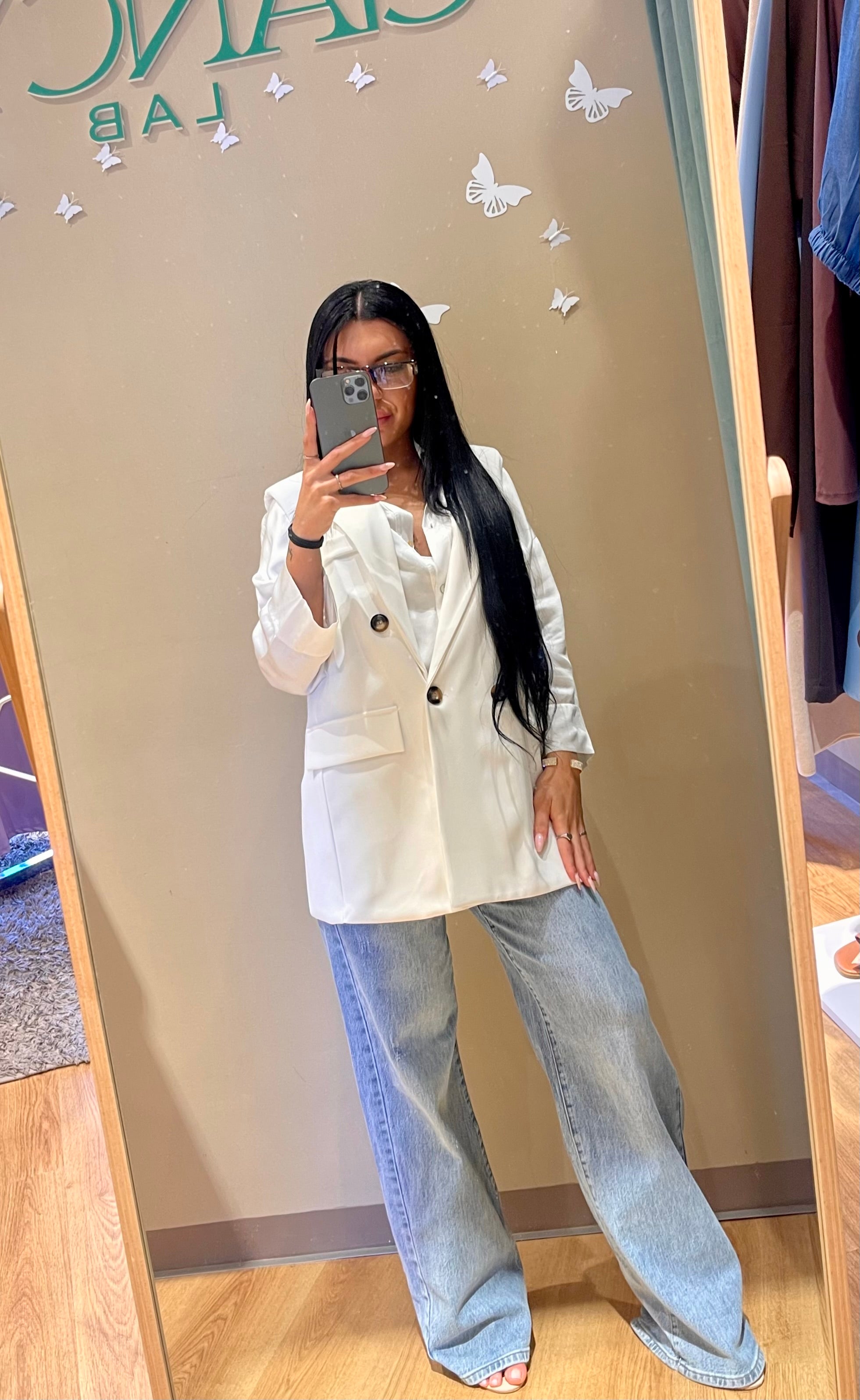 Gilet Margot Bianco Oversize