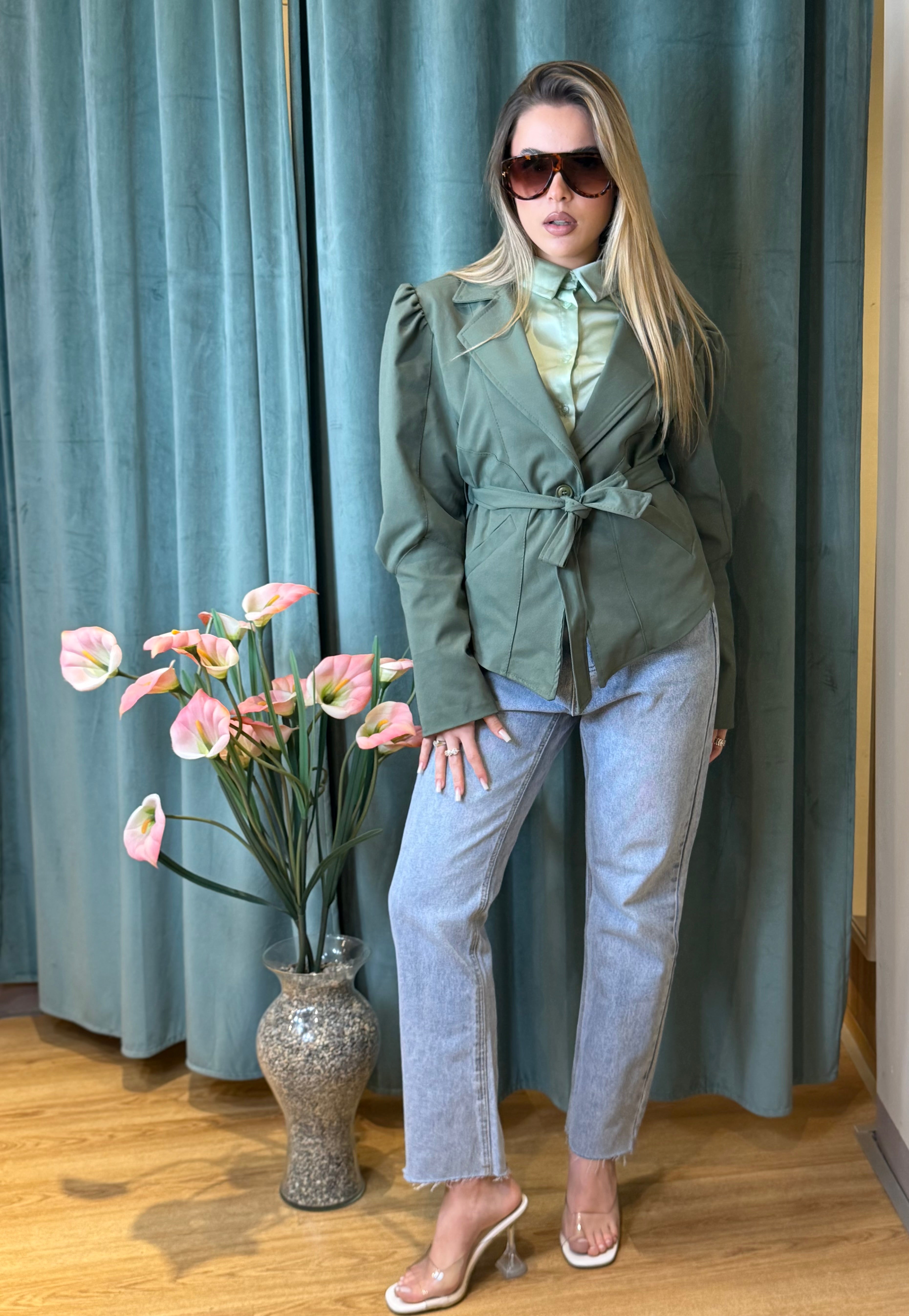 Trench Bold Crop Verde