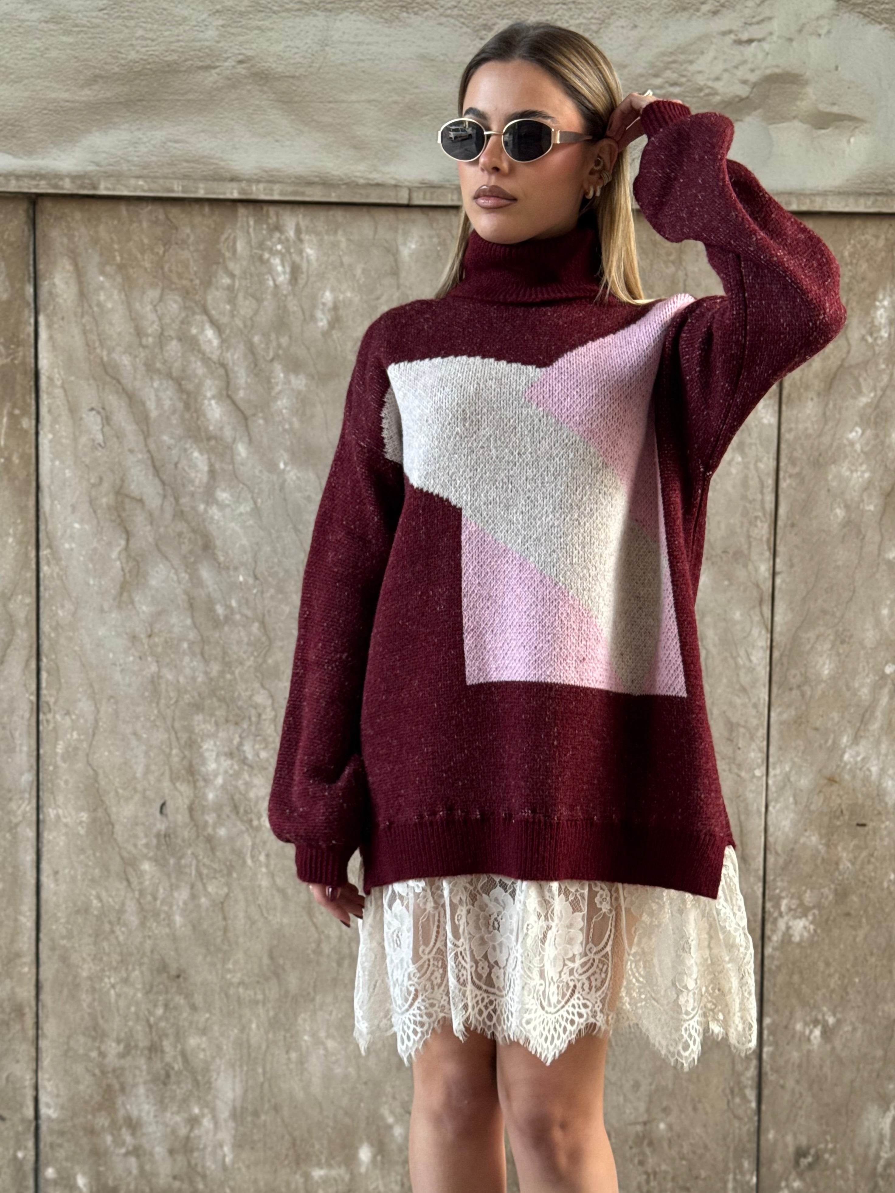 Abito Camilla Bordeaux