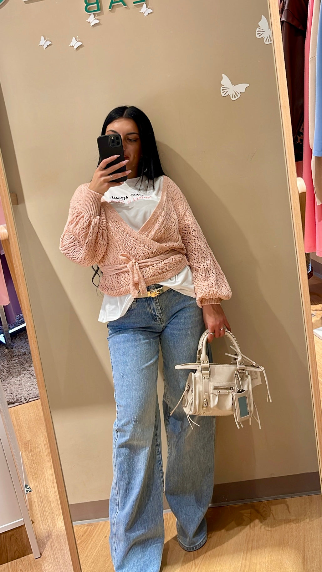 Cardigan Incrociato Tea Rosa