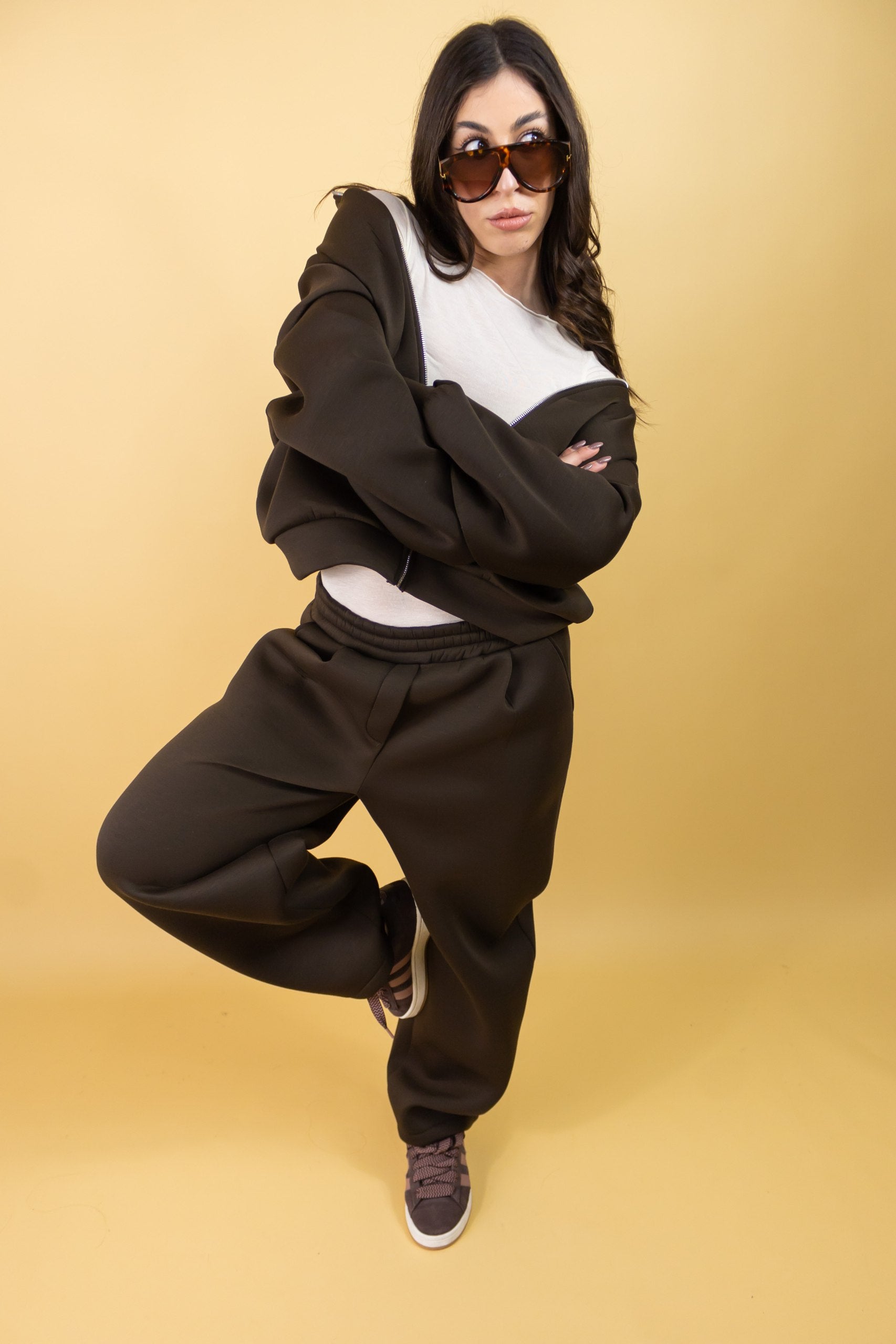 Coordinato Tuta Comfort Marrone