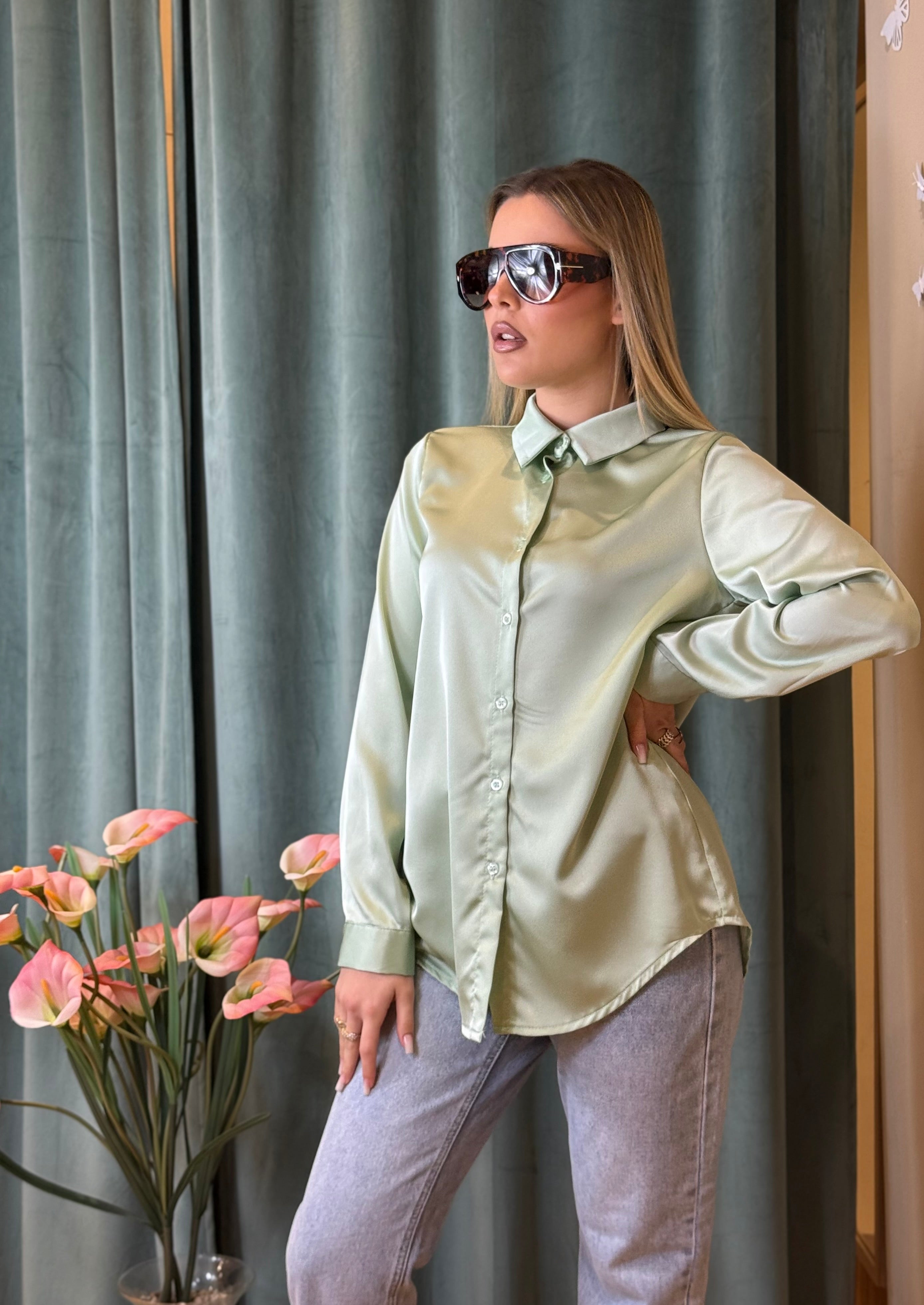 Camicia Marilyn Verde Mela