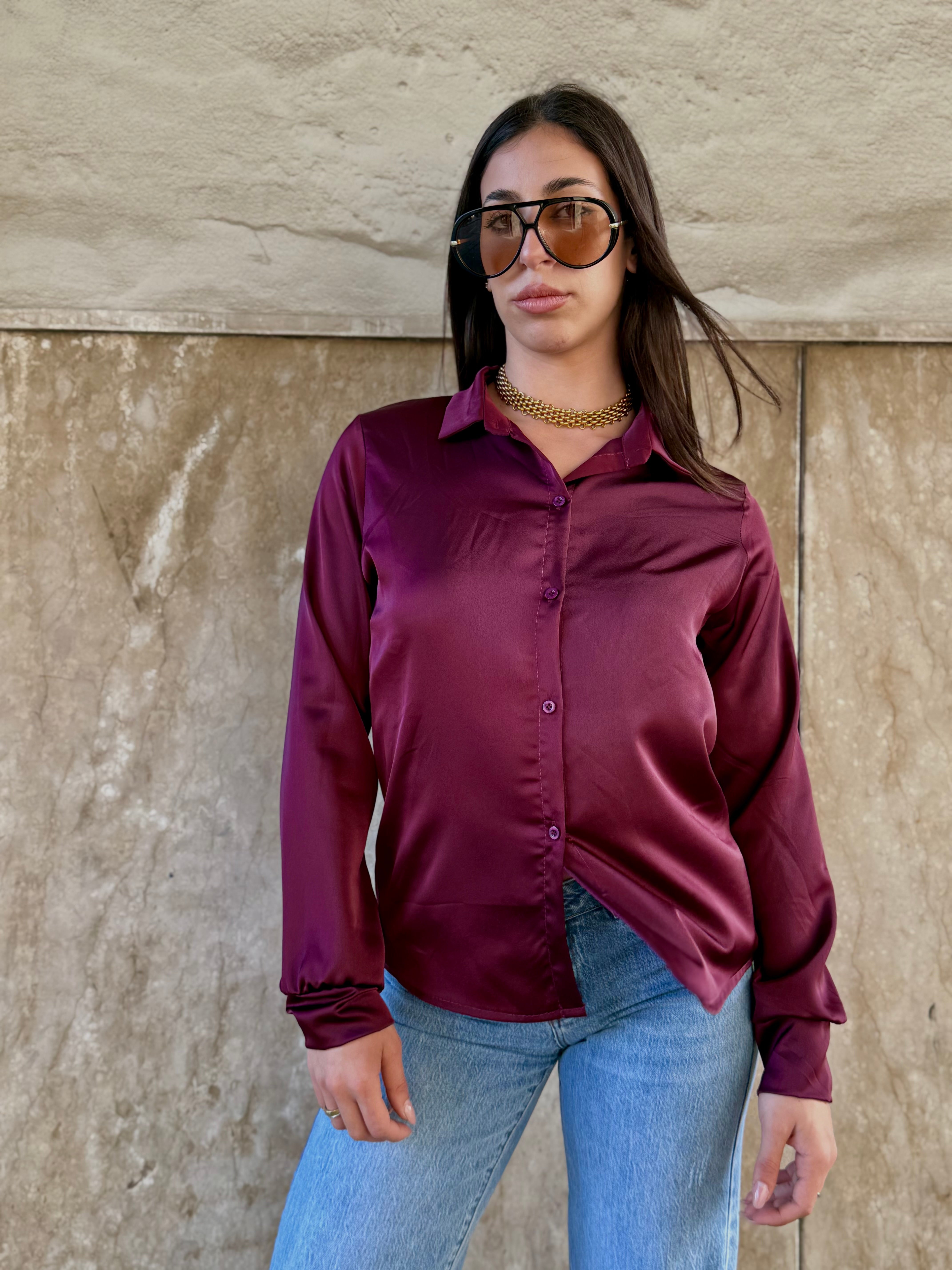 Camicia Lea Bordeaux