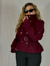 Trench Crop Brenda Bordeaux