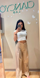 Pantalone Beige Palazzo
