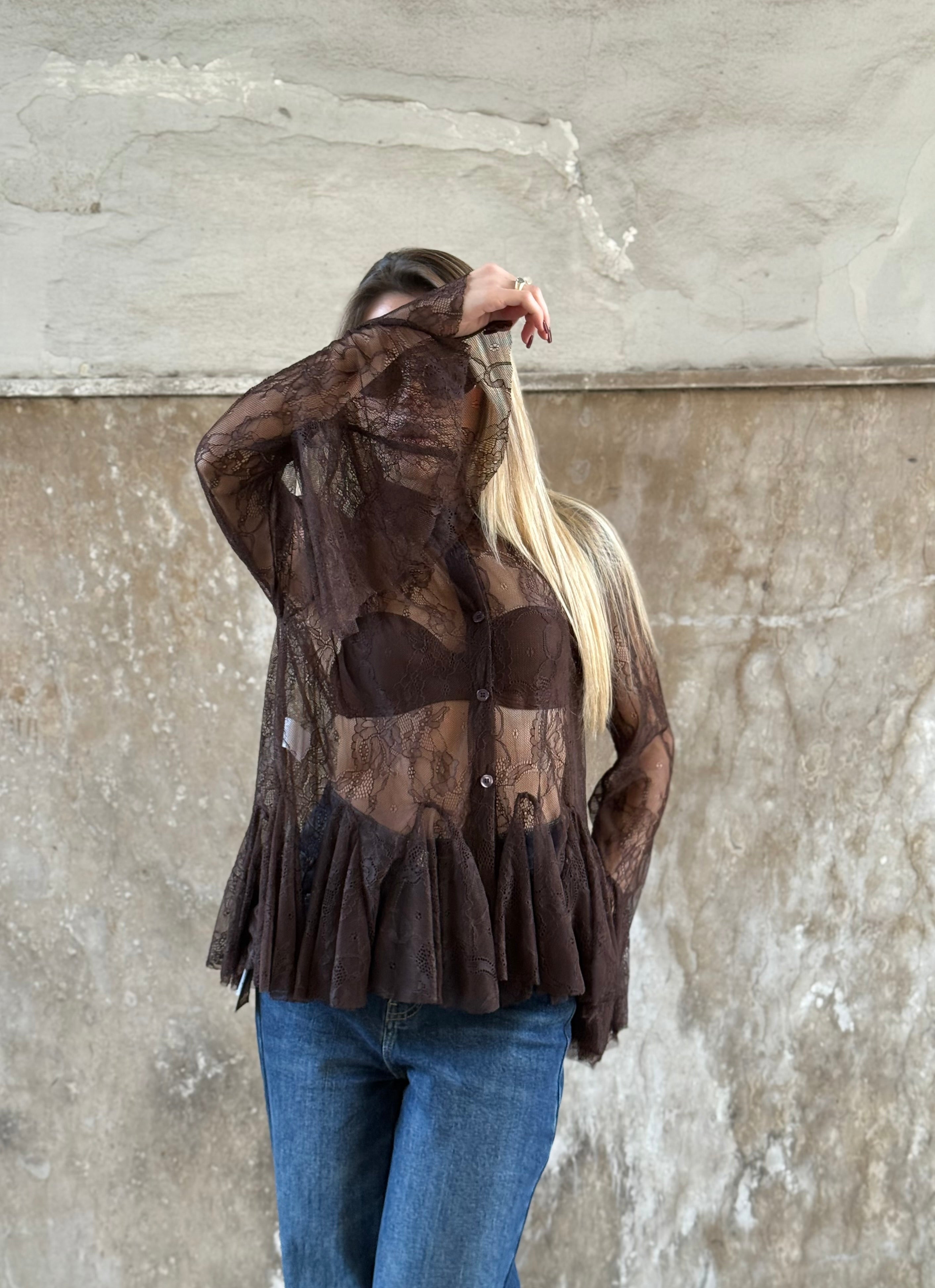 Camicia Marilyn Marrone