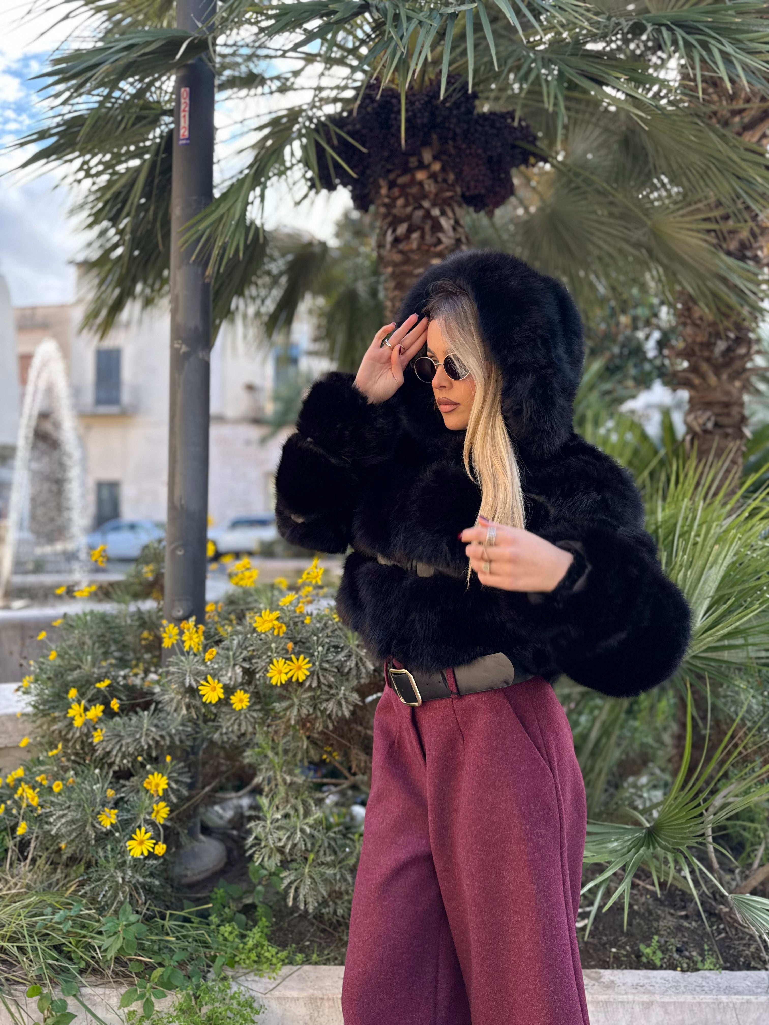 Maxi Bermuda Cintura Bordeaux