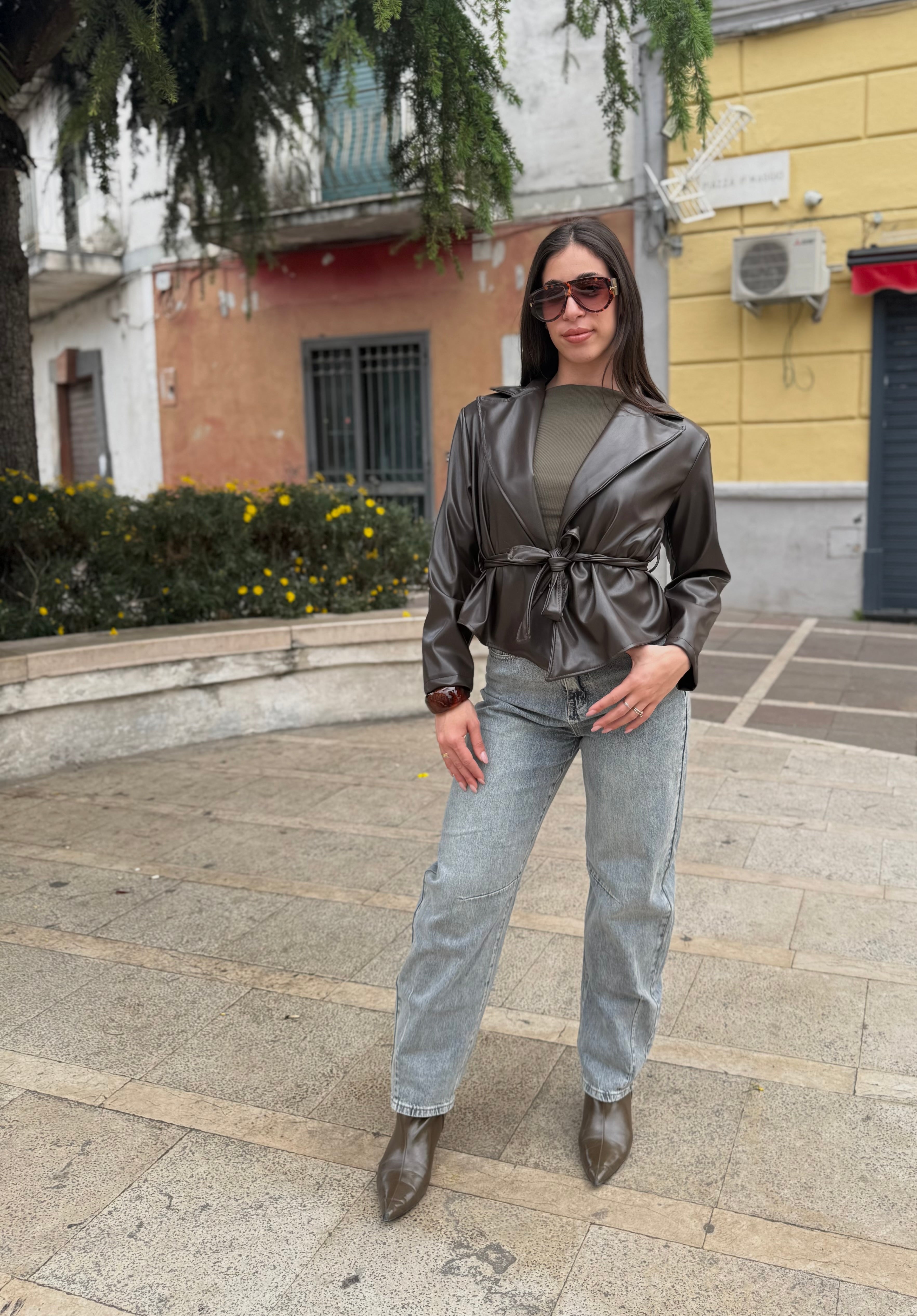 Jacket Stripe Marrone