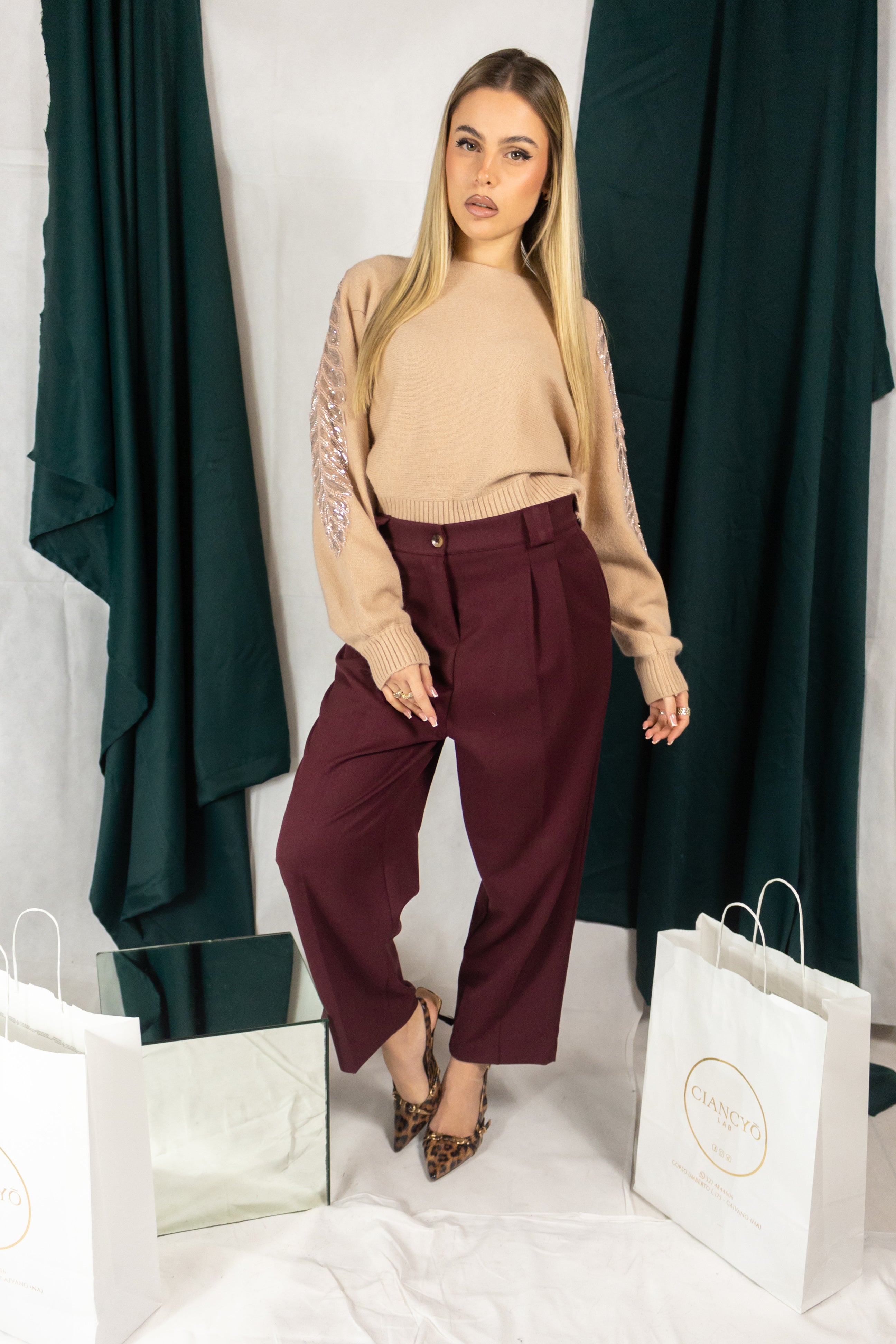 Pantalone Taylor Burgundy