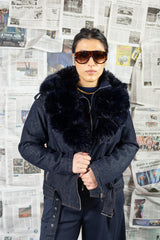 Giubbino Joshua Denim&Pelliccia Blu