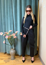 Pantalone Carrot con Cintura Nero