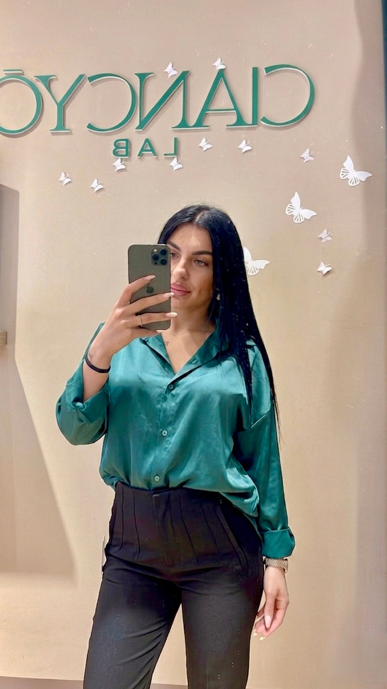 Camicia Verde Raso