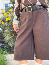 Maxi Bermuda Cintura Marrone